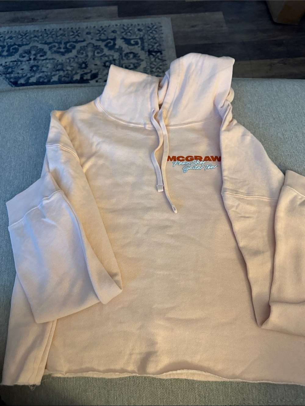 macgraw Pale Pink Pullover Hoodie with Chest Logo